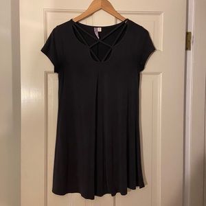 dark gray t shirt dress